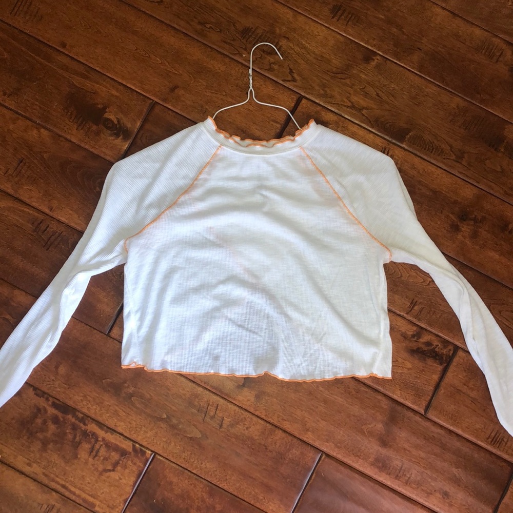 Free People white workout crop